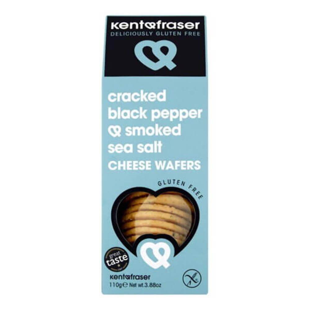 Kent Fraser Cracked Black Pepper and Smoked Sea Salt Cheese Wafers 110g